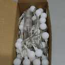 JMEXSUSS Globe Battery Operated Christmas Lights Indoor, 100 LED Battery Powered String Lights Outdoor Waterproof, 33ft Christmas String Light with Remote Timer for Bedroom Camping Decor, Warm White