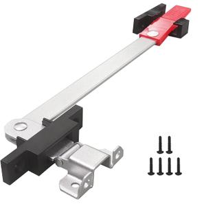 RV Emergency Window Latch, Aluminum RV Emergency Exit Window Latch Replacement, Camper Exit Window Lock, Window Support Holder with Red Handle for Travel Trailer