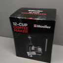 Mueller 12-Cup Drip Coffee Maker - Borosilicate Carafe, Auto-Off, Reusable Filter, Anti-Drip, Keep-Warm Function, Clear Water Level Window Coffee Machine, Kitchen Essentials & Accessories