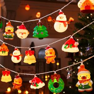 LOLStar Christmas String Lights Decorations, 9.8FT 20 LED Christmas Fairy Lights, Battery Operated (Not Included) with Timer Function and 8 Flashing Modes, Cute Window Lights 2025 Home Indoor Decor