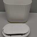 ELPHECO Automatic Motion Sensor Trash Can - 2 Gallon Slimline for Bathroom, Bedroom, Kitchen, Office - White with Gold Trim