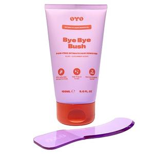 Bye Bye Bush by OYO – Hair Removal Cream for Women Private Area, Bikini Line, Inner Thighs & Armpits, Sensitive Skin Formula, 65% Naturally Derived, Fast Acting Aloe Cucumber – 5 fl oz