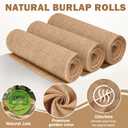 12" x 10 yd Burlap Table Runners, Jute Burlap Runner for Table, Fabric Roll with Finished Edges, Ideal for Weddings, Placemats, Crafts, Home Decoration, Gardening