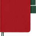 Velvet Cover for A5 Notebooks Planner Cover for Weeks Cousin A5 Planner Inserts & Refill Paper 6.4 x 9 Inches Refillable Notebook Cousin for Student (Red)