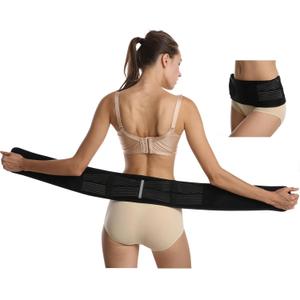Sacroiliac SI Joint Hip Belt,Lumbar Plus-Size Back Support for Women,55" Lower Back Brace for Women and Men,Sacroiliac Belt for Sciatica Pelvis Lumbar Hip Pain Relief (43-57" Hip)