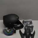 Youth Motorcycle Helmet (Goggles Gloves Face Shield) 4PCS Set, Unisex Dirt Bike Helmets Full Face Helmet, Mountain Bike Motocross Helmets, DOT Approved Helmets (Matte Black, Small)