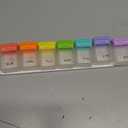 Weekly Pill Organizer 1 Time a Day Weekly Pill Organizer Magnetic Large Travel Pill Case, Week Once Daily Medication Dispenser Medicine Container Holder for Supplement Box 7 Day 1 Time a Day (White)