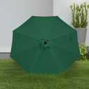 YSSOA 9' Patio Umbrella Outdoor Table Market Yard Umbrella with 8 Sturdy Ribs, Green