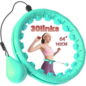 Weighted Hula Infinity Circle Hoops for Weight Loss, Infinity Fitness Hoop Plus Size for Women, Adjustable 30-Link Smart Exercise Circle for Home Workout Abs & Waist Training