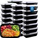 Meal Prep Containers Reusable 50 Pack - 28 oz Food Containers with Lids-Food Storage Containers with Lids, 28 oz -Take Out Disposable,BPA Free - Dishwasher & Freezer Safe