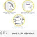 OOK Adhesive Picture Hangers, Tool-Free Picture Hanger Kit, .5 lb, 72 Pieces, 9977131 (2 Pack)