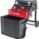 CRAFTSMAN 22-in. Rolling Tool Box with Wheels, Black, Plastic, Lockable (CMST20880)