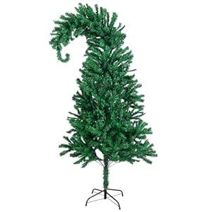 GlyinnHe 5FT Green Bendable Artificial Christmas Tree，Xmas Whimsical Fake Pine Tree with Foldable Metal Stand Fully Easy Assembly Hinged Artificial Tree for Home Decoration, Party, Office