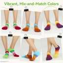 Colorful Cotton Striped Crew/Ankle/Stocking Toe Socks For Men and Women Outdoor Sports(3&6pairs) (L)