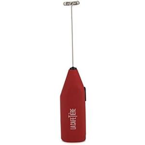 Primula Handheld Milk Foamer - Easy-to-Use Portable Electric Milk Frother Stainless Steel Coil Barista-Style Coffee at Home - Red, One Size