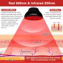 Red Light Therapy Bulb-18 LEDs Lamp for Body and Face with 660nm Red and 850nm (Invisible to Naked Eyes) Infrared Light Therapy Device for Skin-Only Lamp