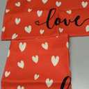 Sm:)e Red Love Heart Valentine Placemats Set of 4, 12x18 Inch