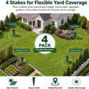 Solar Powered Mole Repellent Stakes, Ultrasonic & Vibration Deterrent for Moles, Gophers & Voles, IP65 Waterproof Outdoor Pest Repeller for Yard, Lawn & Garden, 4 Pack