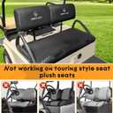 Golf Cart Seat Covers with Pockets for Club Car DS Pre-2000 Front Standard Seat Cushion,Cooling Mesh Fabric and Vinyl Leather Club Car Seat Covers,No Stapler Needed Replacement Front Seat Cover(Black)