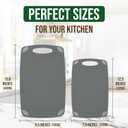 Axiom Creations 2-Piece Reversible Cutting Board Set Made with Natural Wheat Straw Fiber, Eco-Conscious Food Safe Kitchen Essentials, Gluten Free & BPA Free Chopping Boards for Kitchen