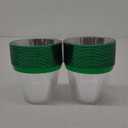 Norme 50 Pcs Plastic Cups 9 oz Rimmed Plastic Cups Heavy Duty Disposable Wine Glasses Drinking Tumblers for Holiday Birthday Wedding Easter Graduation Christmas Valentine's Day Party(Green)