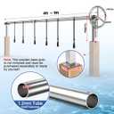 18ft Pool Solar Cover Reel with Ball Bearings, 304 Stainless Steel Reel