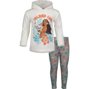 Disney Moana Girls' Fleece Hoodie and Legging Set for Baby & Kids. Size 3T (Beige)