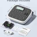 Label Maker Machine with Tape, Label Maker Waterproof Labels 12mm, D210s Laminated Labeler Machine, Multi Icons Borders & One-Touch Keys, Labelmaker for Home Use/School Office Supplies