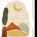 Living Room Wall Art Abstract Boho Simple Picture Minimalist Prints with Photo Frame for Modern Home Decor, Walls Framed Set of 6