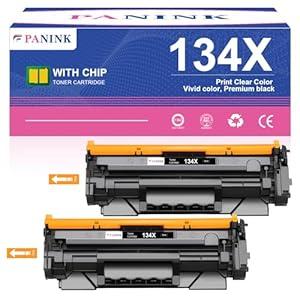 134X Black Toner Cartridge Replacement for HP 134X W1340X 134A W1340A Toner Cartridge Compatible with HP M209dw MFP M234dw M234sdw M234sdn Printer (with Chip, 2 Black)