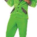 Morph Men's Green Pimp Costume, 70s Pimp Suit, Halloween Costume for Adult Men (X-Large)