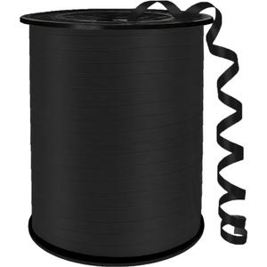 Crimped Curling Ribbon500 Yard1/5" for Crafts,Gift Wrapping, Balloon String, Baby Shower, Parties & Festivals, Florist Flowers (Black)