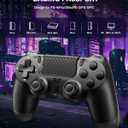 Quevati Wireless Controller for PS-4, Dual Vibration Game Joystick/Motion Sensing/Touchpad/Speaker/3.5mm Audio Jack Headphone, Upgraded Six-Axis Sensor, Compatible with PS4/Slim/Pro Console/PC