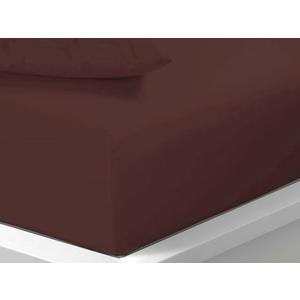 Fitted Sheet 70 x 50 Inch Size Brown Easy Care Poly Cotton, Soft, Wrinkle-Free (K brown)