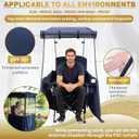 Juexica Camping Chair with Canopy Shade Outdoor Folding Chair with Adjustable Shade 4 Removable Curtains Sports Portable Camping Seat for Cold Weather Fishing Beach, 1 Person