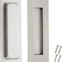 Kindoodos Sliding Barn Door Finger Pull, Recessed Flush Pulls, Stainless Steel Invisible Handle for Closet Door Hardware with Flat Bottom(6 inch,2 Pack)