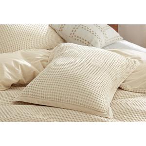 Bedsure Cooling Waffle Pillow Set, 2 Pieces, 22×28 Inch, Beige