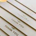 (36 Pack) RUN2PRINT Thank You Cards With Envelopes & Gift of 36 Foiled Stickers - Elegant Emboss Rose Gold Foil Pressed Blank Notes Wedding All Occasion Cards (Ivory)