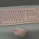 Logitech MK270 Wireless Keyboard and Mouse Combo for Windows, 2.4 GHz Wireless, Compact Mouse, 8 Multimedia and Shortcut Keys, 2-Year Battery Life, for PC, Laptop - Rose