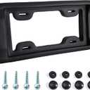 AR-PRO Ultimate License Plate Bumper Guard Screws Included - 2.3" Thick Rubber License Plate Mount Protects Bumper from Scratches and Dents - Universal Fit for Cars, Trucks, SUVs, and Vans (1 Pack)