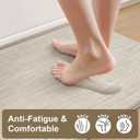 Collive Anti Fatigue Cushioned Kitchen Mat Set 2 Piece Non Skid Waterproof Kitchens Sink Rug Standing Floor Carpets for Office, Sink,17"29"+17"47",Beige, 17"x47"+17"x29.5"-0.47inch