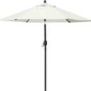 Sunnyglade 7.5' Patio Umbrella Outdoor Table Market Umbrella with Push Button Tilt/Crank, 6 Ribs (Beige)
