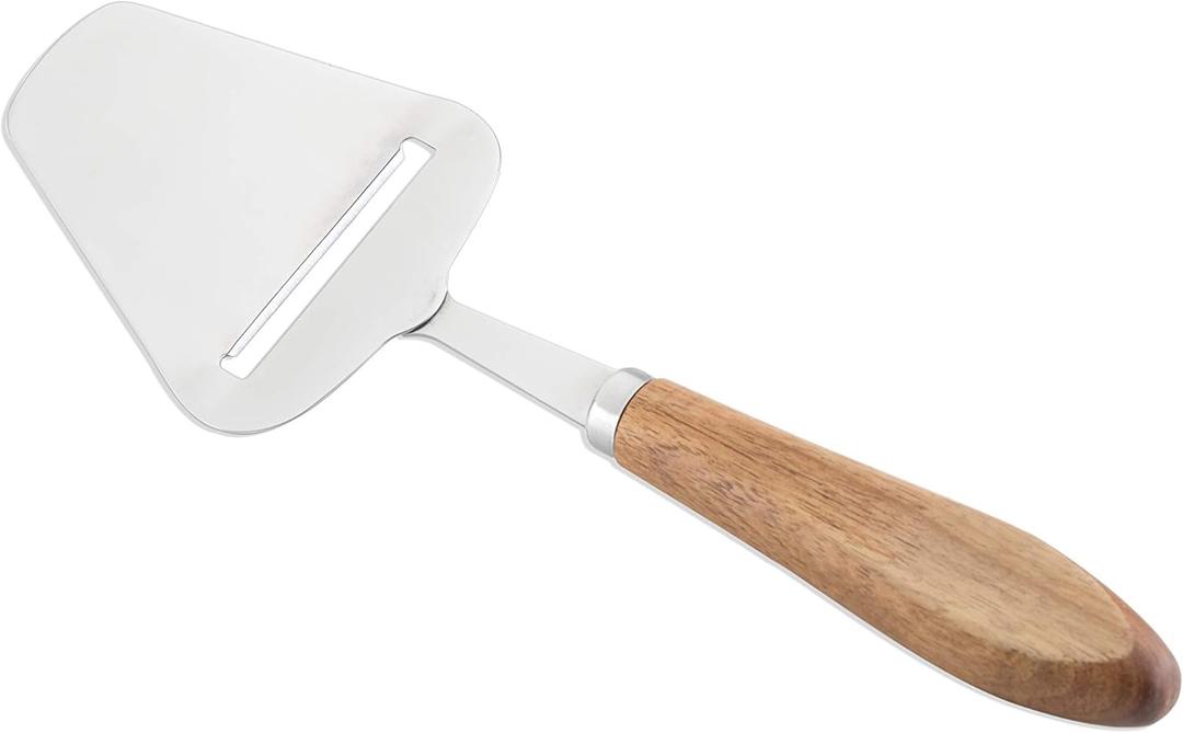 Twine Acacia Cheese Plane Hard Cheese Slicer - Charcuterie Board Cheese Slicer Stainless Steel with Acacia Handle - Set of 1