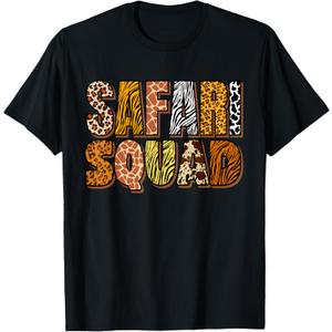 Safari Squad Africa Animal Skin for Boys Girls Children Men T-Shirt, 3XL