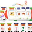 QuTZ Talking Flash Cards CVC Word Spelling Games, Preschool Learning Activities Learning Toy, 107 Words Letter Matching Games, ABC Alphabet Flash Cards, Educational Toy for Toddler 3 4 5 6 Year Old