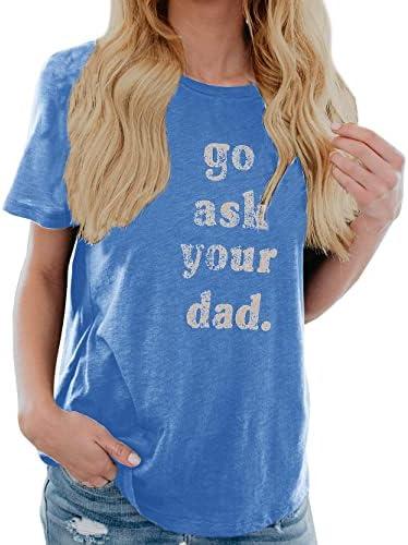 IRISGOD Womens Mom Shirt Summer Funny Short Sleeve Mommy Graphic Tees T-Shirts, Size L
