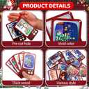 2 x Christmas Tree Ornaments Traditional Christmas Santa Scene TV Hanging Ornaments Xmas Vintage TV Wooden Cutouts Hanging Signs for Xmas Tree Winter Holiday Party Indoor Outdoor Decorations Supplies