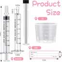 Trelaco Colostrum Collector Kit Include Sterile Sealed Breast Milk Syringes with Caps No Needle Colostrum Syringes Stickers 1 Measuring Cup Harvesting Collection for Breastmilk(50 Sets,3 ml)