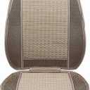 Autopeck Cooling Car Seat Covers Protector Cushion Standard Size Full Air Flow Ventilated Cover Pad Mat Breathable for Car Seat Driver Auto Chair Pads(Auotick is an Upgraded Version) (Beige)