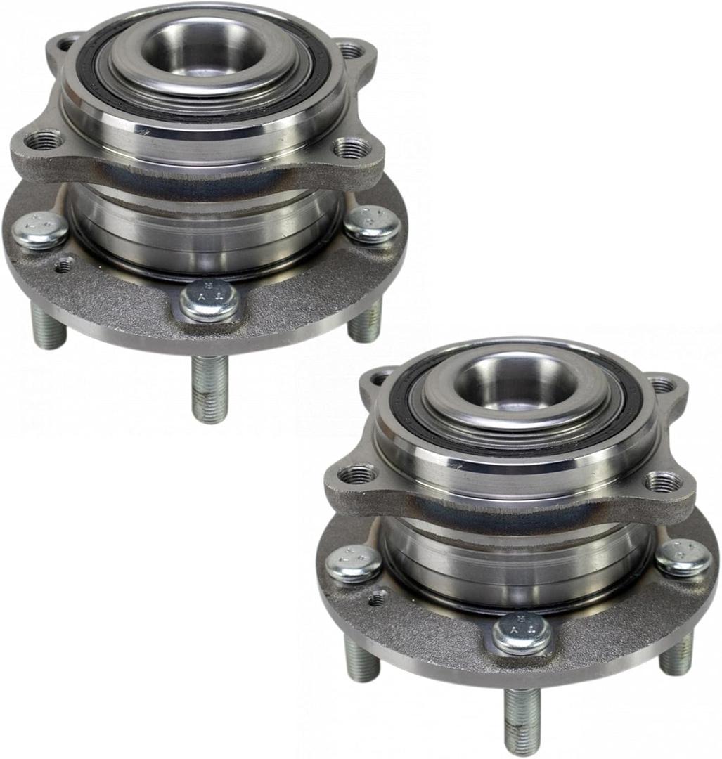 TRQ 2 Piece Front Wheel Bearing & Hub Assembly Set Compatible with 2019-2023 Hyundai Nexo 2015-2019 Sonata 2016-2021 Tucson 2020-2022 Veloster N 2017-2020 Kia Cadenza 2016-2020 Optima 2017-2021 Sport